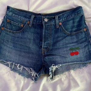 Women’s Jean Shorts w/ Cherry Design